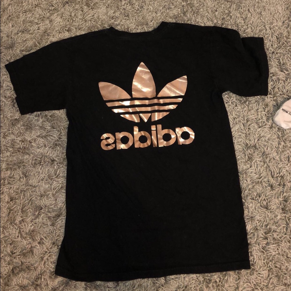 Gold & black adidas t-shirt